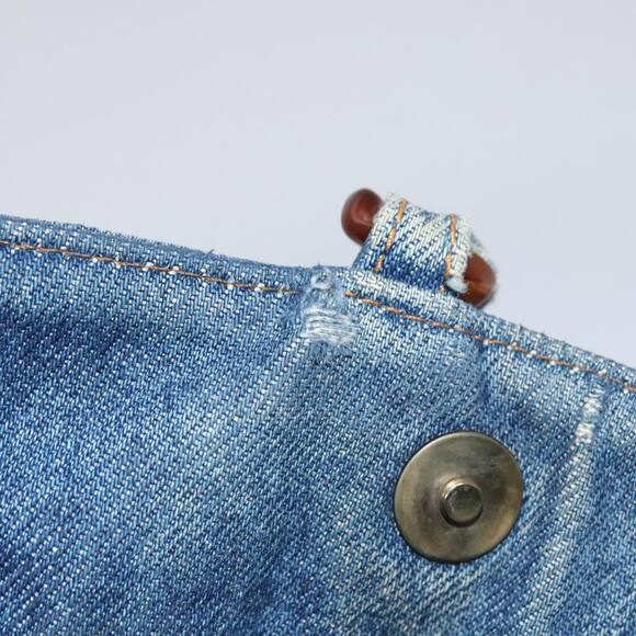 CHANEL Coco Mark Chain Tote Bag Denim Blue CC - Picture 9 of 16